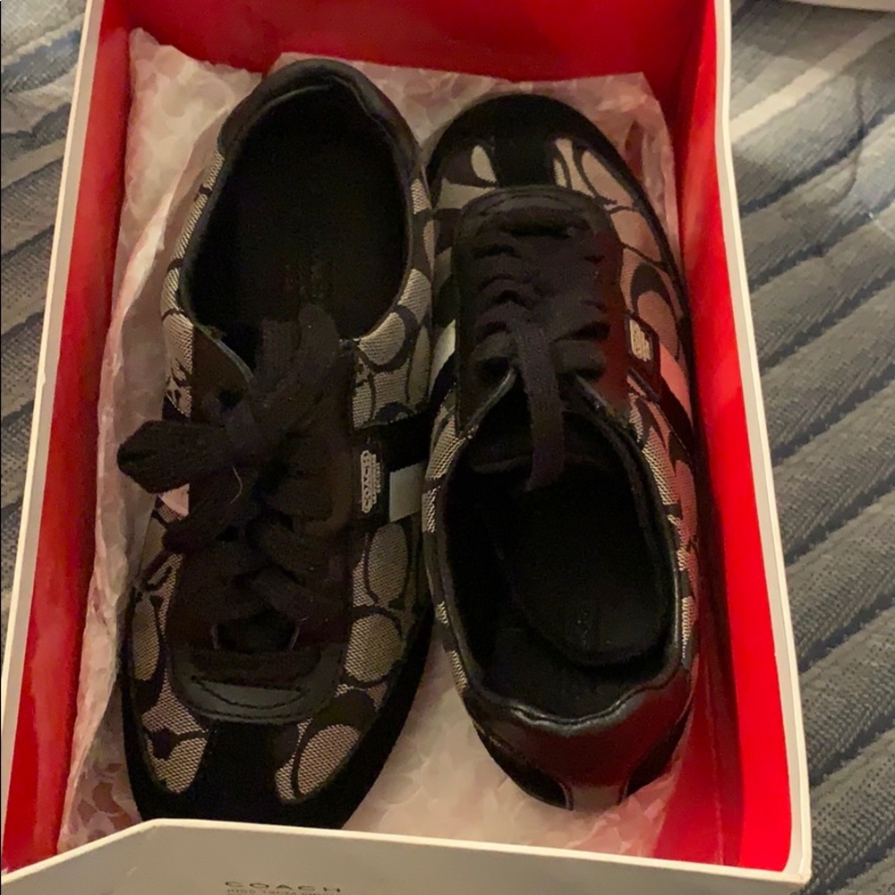 Black coach shoes size 5 still in box
